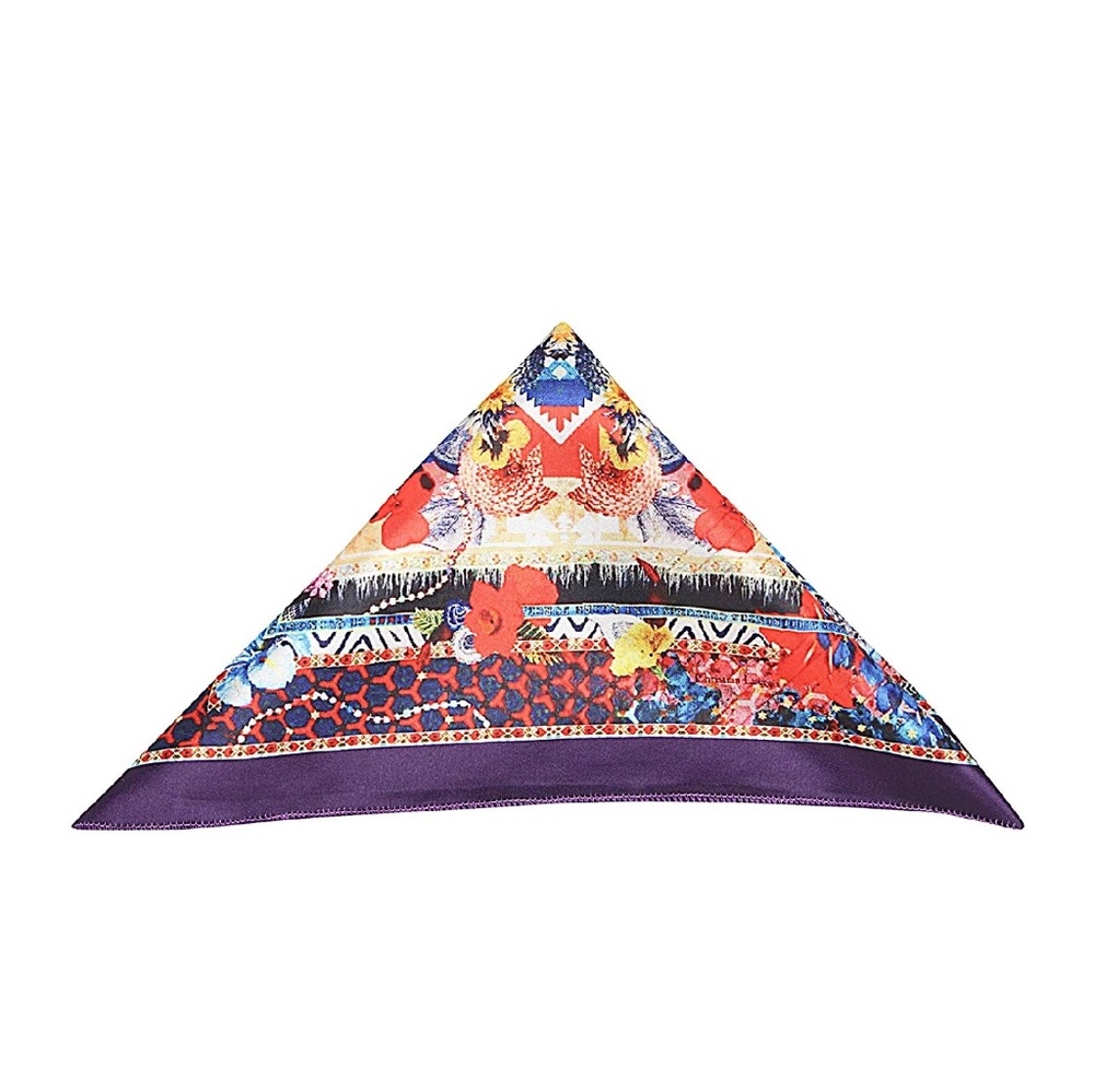 Mens Floral Abstract Pocket Square Handkerchief - Picture 3 of 3